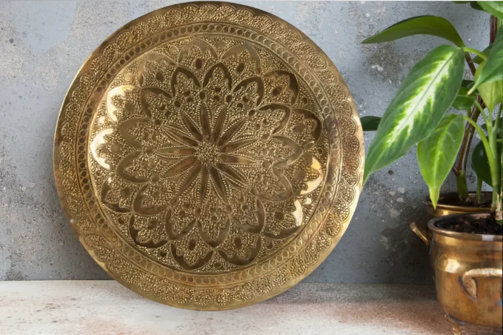 Moroccan brass plates